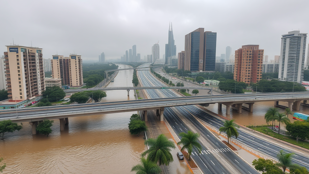 VIDEO: Inundaciones provocan caos vial en Periférico y Paseo de la Reforma; Sacmex realiza desazolve