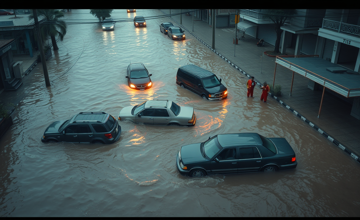 Registra Tlalpan anegaciones por lluvias y autos atrapados