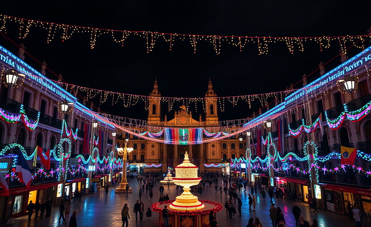 Zócalo, listo para el Grito: encienden decorado por fiestas patrias